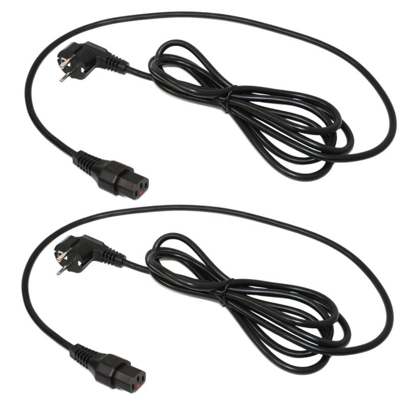 2 Stück EFB Netzkabel Netzanschlusskabel IEC LOCK Schutzkontaktstecker von Default