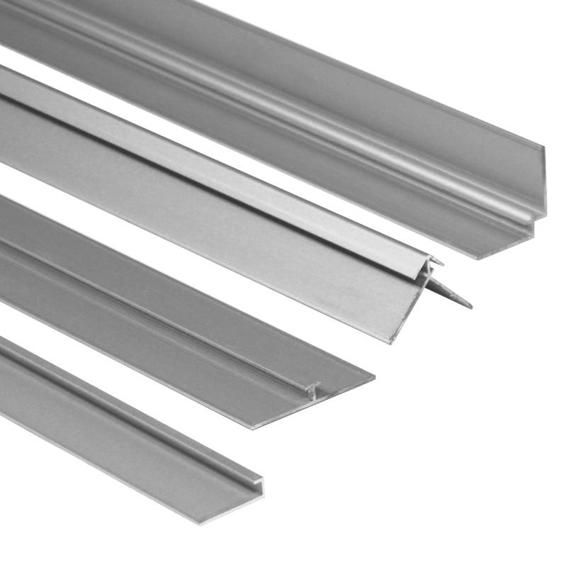 2 mm Duschrückwand Dekowand Zubehör Montage Aluminium Profile Dusche 1,25 m von Default