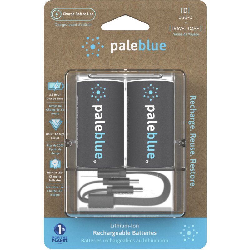 2x Paleblue USB-C Wiederaufladbare Mono D Batterie 2x Paleblue USB-C Wiederaufladbare Mono D Batterie von Paleblue