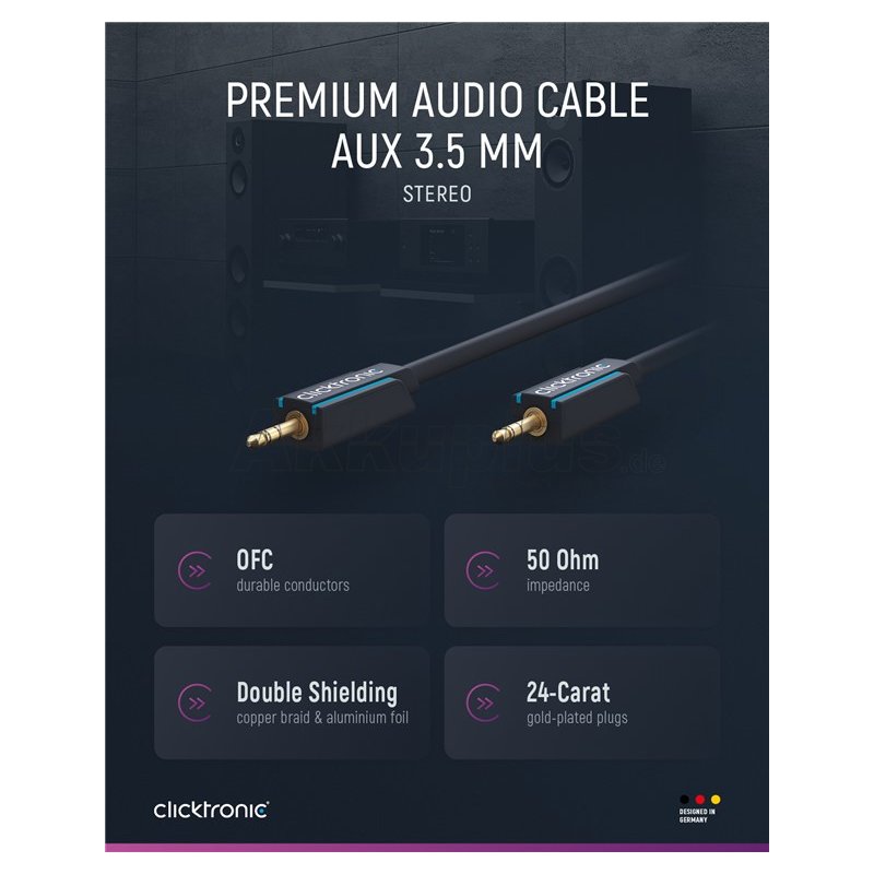3,5-mm-AUX-Kabel, stereo