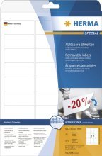 3 X HERMA Haftetiketten weiß A4 Movables 63,5x29,6 SPECIAL ETIKETTEN 675ET 25BL 4347/10006