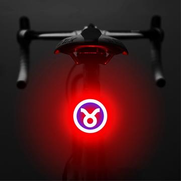 3664 Kreative Fahrrad-Rücklicht IPX2 wasserdicht kleine Fahrrad LED-Licht Unterstützung USB-Ladung für Outdoor-Radsport - Taurus