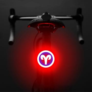 3664 Kreative Fahrrad-Rücklicht IPX2 wasserdicht kleine Fahrrad LED-Licht Unterstützung USB-Ladung für Outdoor-Radsport - Widder