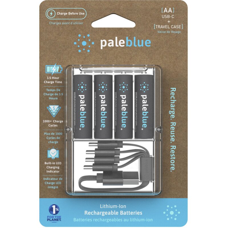 4x Paleblue USB-C Wiederaufladbare AA Batterie 4x Paleblue USB-C Wiederaufladbare AA Batterie von Paleblue