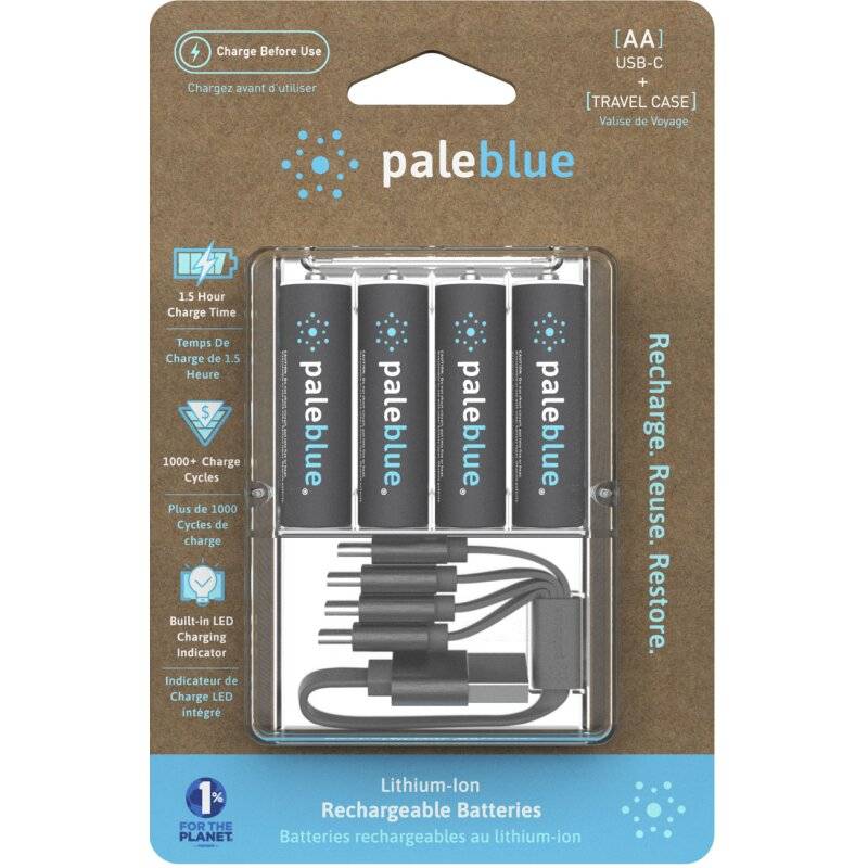 4x Paleblue USB-C Wiederaufladbare AA Batterie von Paleblue