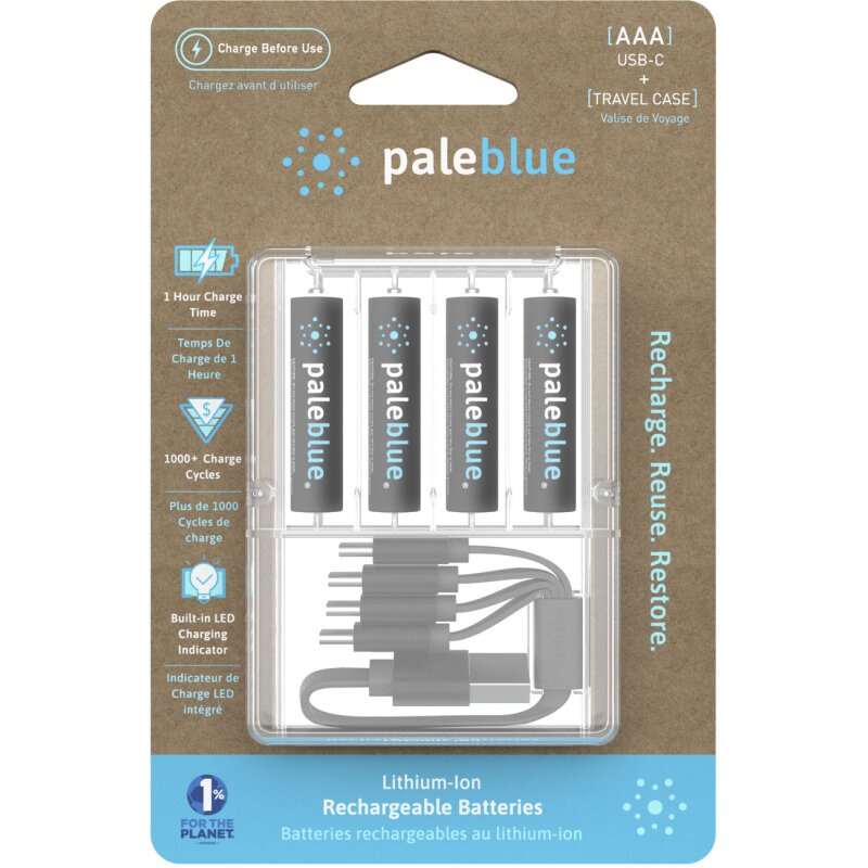 4x Paleblue USB-C Wiederaufladbare AAA Batterie 4x Paleblue USB-C Wiederaufladbare AAA Batterie von Paleblue