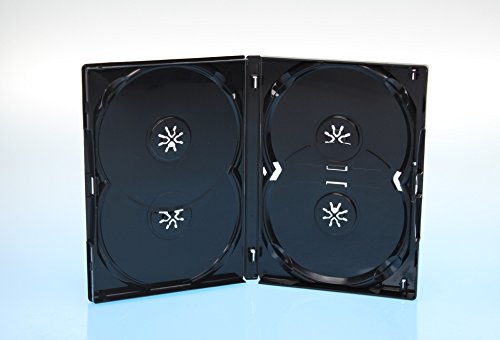 5 Amaray DVD Hüllen / Farbe: schwarz / 4er 4fach DVD Box 5 Amaray DVD Hüllen / Farbe: schwarz / 4er 4fach DVD Box