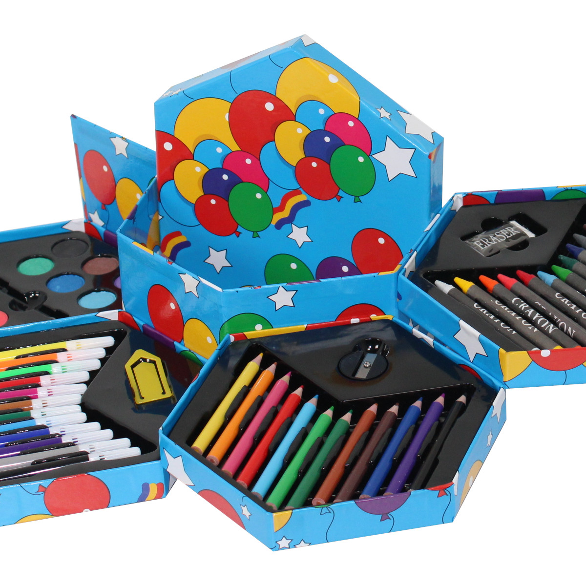 52-teiliges Malset Bunststifte Wachsmalstifte Marker Wasserfarben Set Box 52-teiliges Malset Bunststifte Wachsmalstifte Marker Wasserfarben Set Box von Default