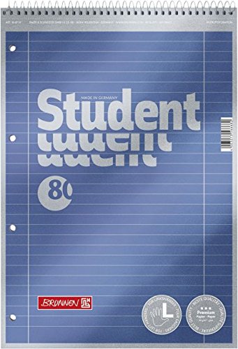 5X BRUNNEN Collegeblock A4 Spirale oben Lin.27