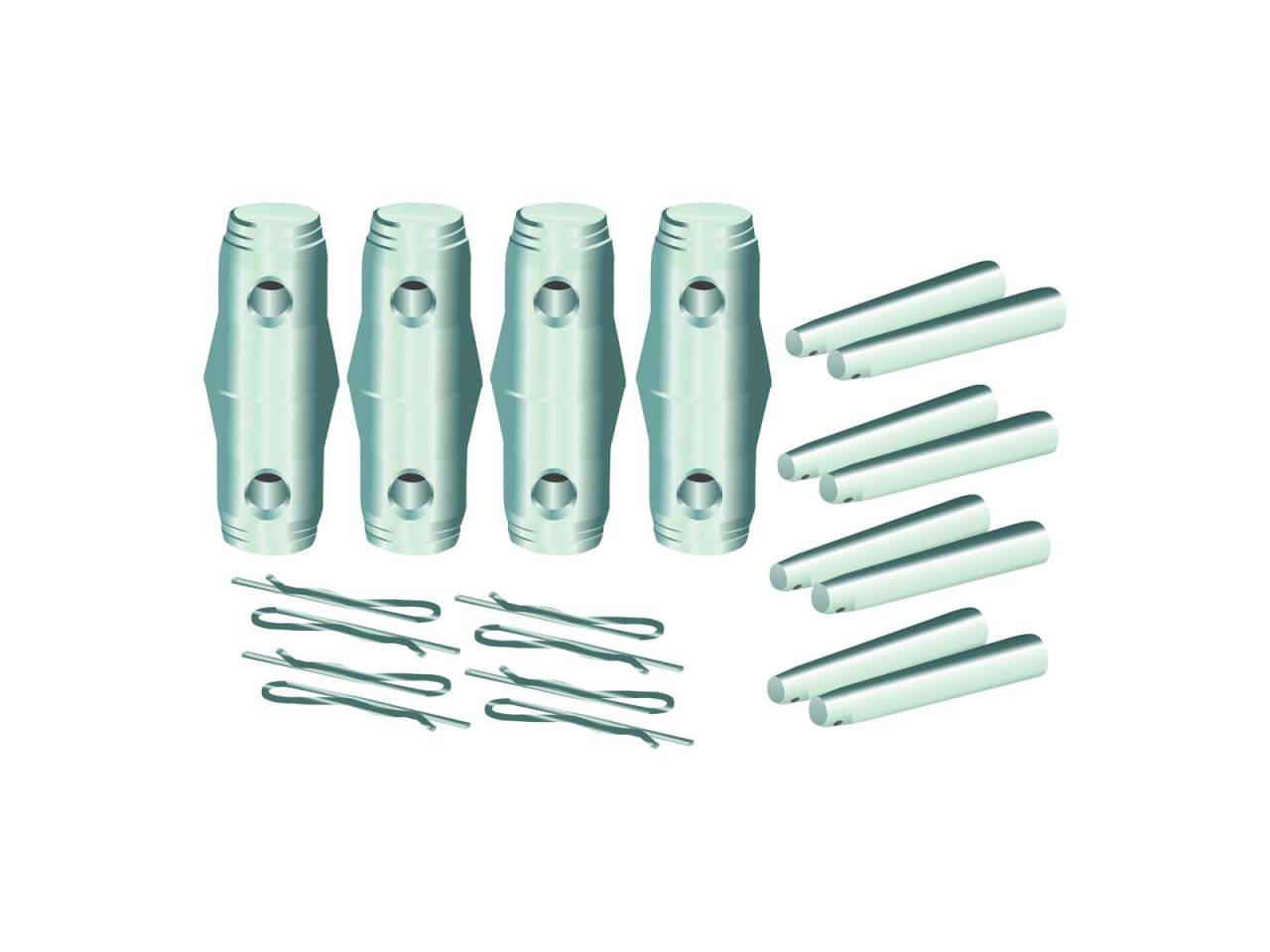 ALUTRUSS QUADLOCK Satz Verb.konus/Zapfen/Splint ALUTRUSS QUADLOCK Satz Verb.konus/Zapfen/Splint