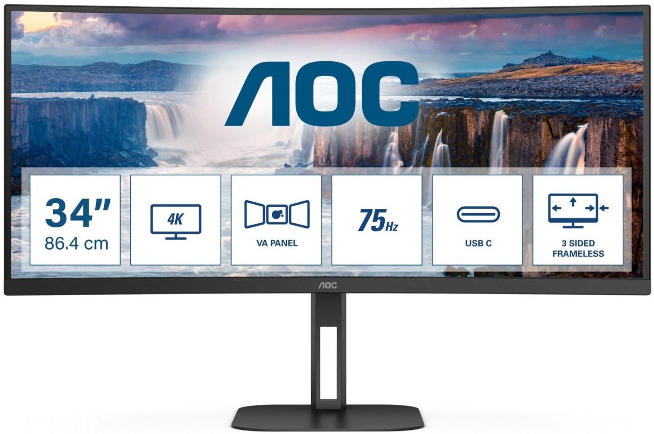 AOC CU34V5C/BK Curved Monitor 86,4 cm (34 Zoll)