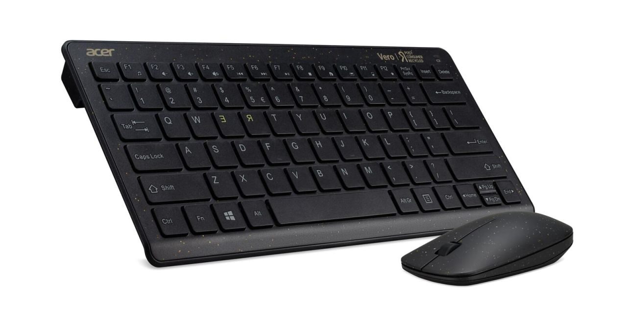 Acer Vero Combo set AAK125 antimikrobielle Tastatur und Macaron Maus schwarz