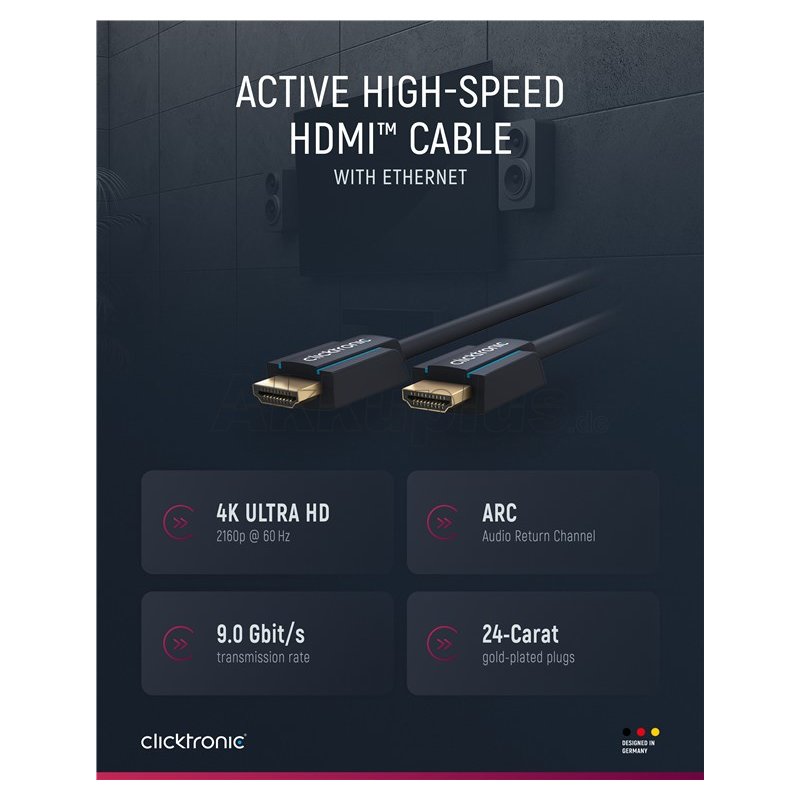 Aktives High-Speed-HDMI™-Kabel mit Ethernet