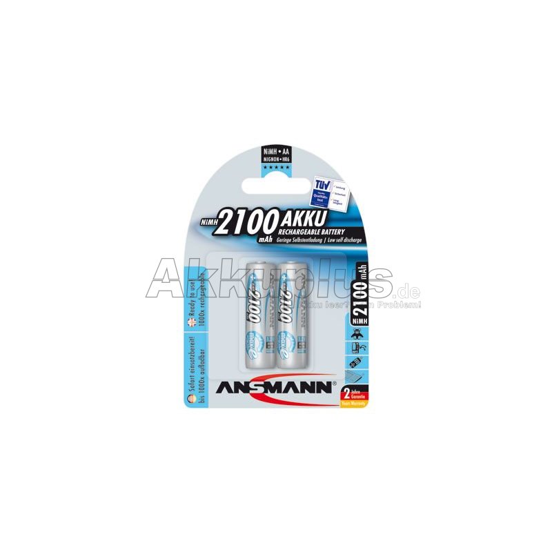 Ansmann maxE - 1,2 Volt 2100mAh Ni-MH - Ready to use - 2er Blister