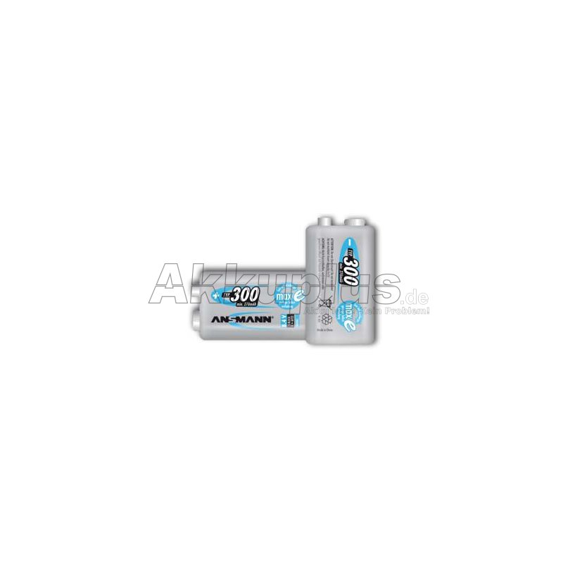 Ansmann - maxE plus - 9 V-Akku - 8,4 Volt 300mAh Ni-MH