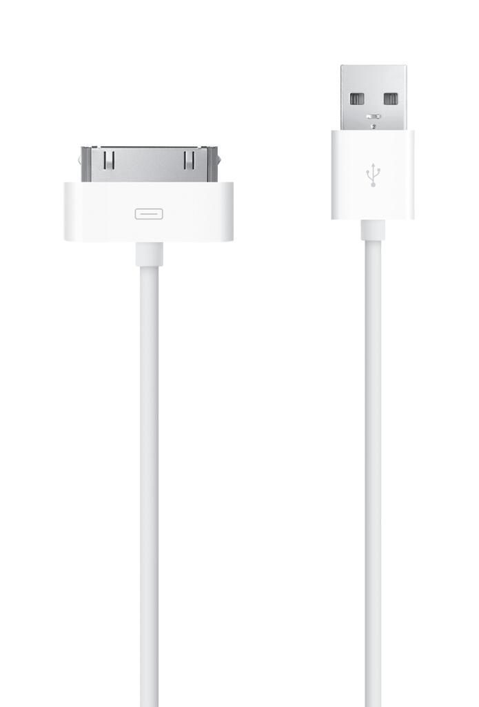 Apple Kabel von Dock-Anschluss auf USB für Apple iPad / iPod / iPhone, weiß