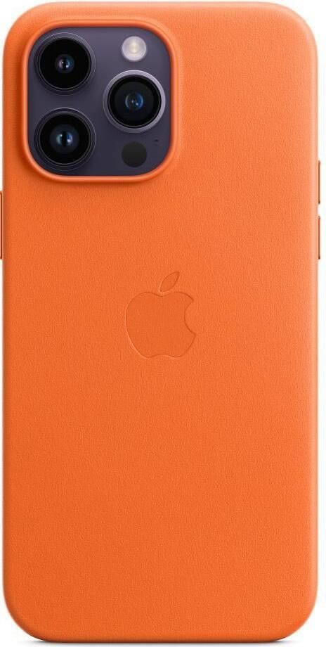 Apple Leder Case mit MagSafe für Apple iPhone 14 Pro Max, Orange