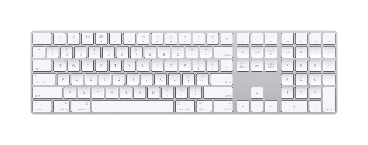 Apple Magic Keyboard mit Ziffernblock, Tastatur deutsch, silber