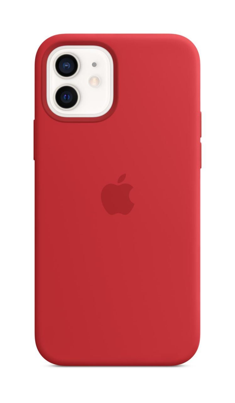 Apple Silikon Case mit MagSafe für Apple iPhone 12 / 12 Pro, rot