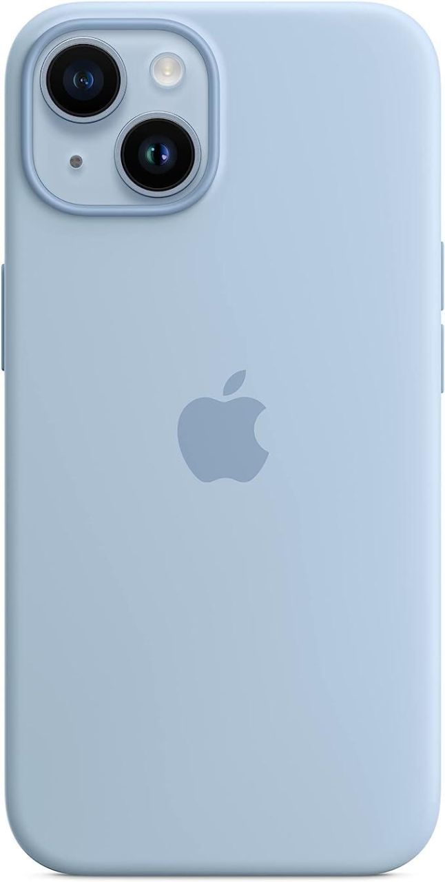 Apple Silikon Case mit MagSafe für Apple iPhone 14, sky