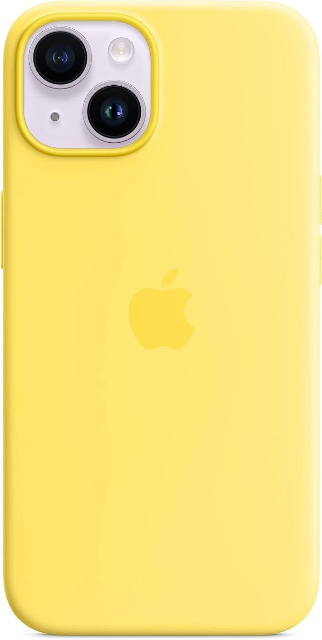 Apple Silikon Case mit MagSafe für Apple iPhone 14, yellow