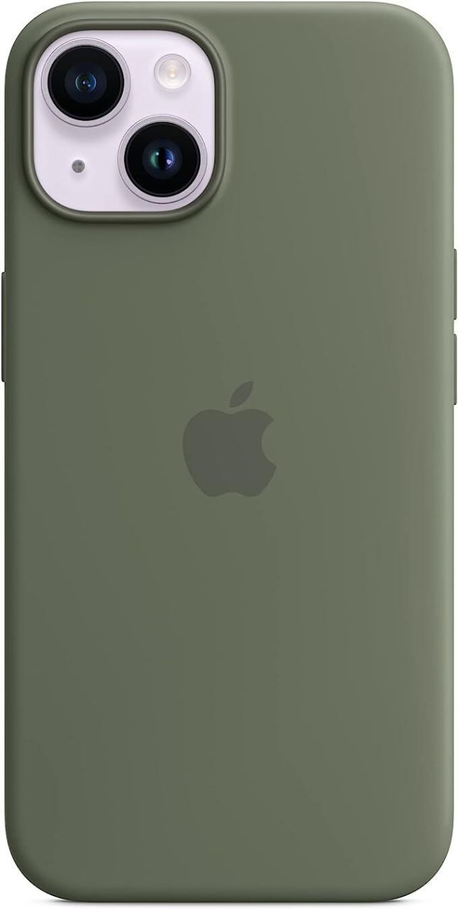 Apple Silikon Case mit MagSafe für Apple iPhone 14 Pro, olive