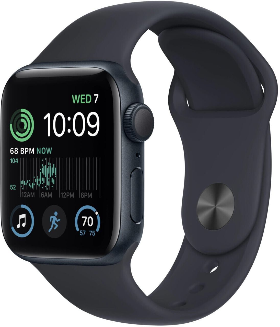 Apple Watch SE (GPS + Cellular) 40mm Aluminiumgehäuse mitternacht, Sportband mitternacht