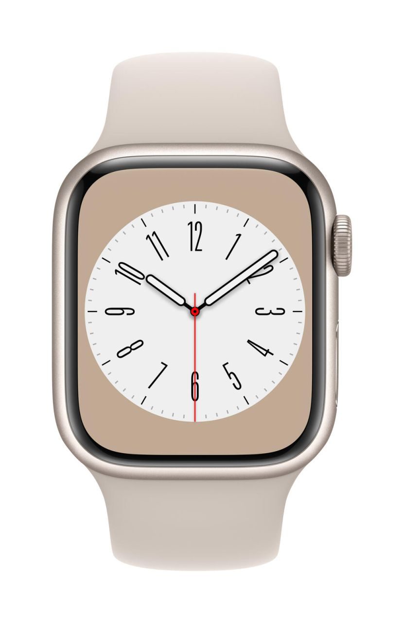 Apple Watch Series 8 (GPS + Cellular) 41mm Aluminiumgehäuse polarstern, Sportband polarstern
