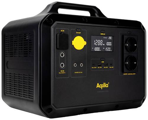 Aqiila Powerbird S1500 Powerstation LiFePO 4 Schwarz, Gelb von Aqiila