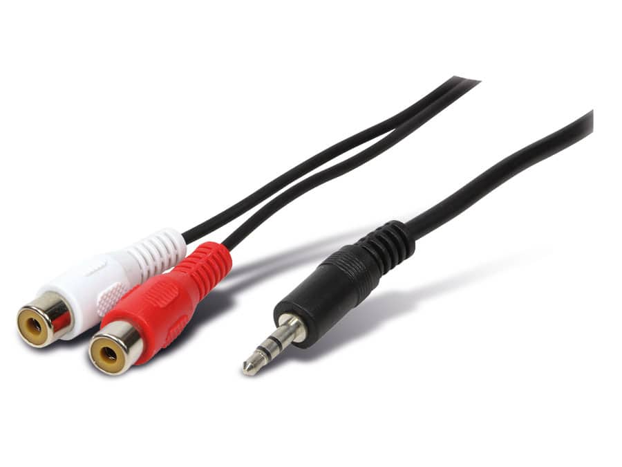 Audio-Adapterkabel Klinke auf Cinch, 0,2 m