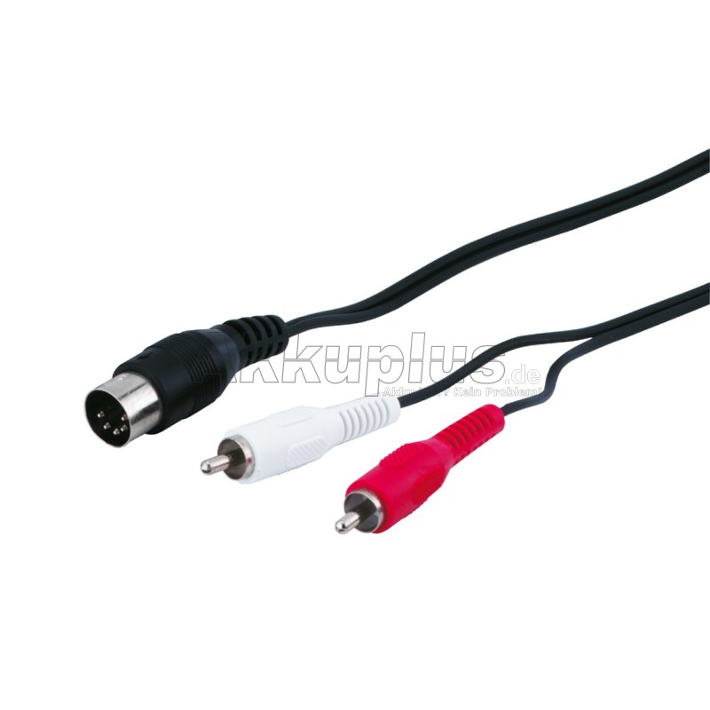 Audio-Kabeladapter, DIN-Stecker zu Stereo-Cinch-Stecker