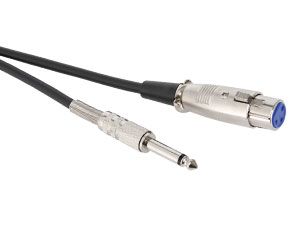 Audio-Verbindungskabel, XLR-Kupplung auf Klinkenstecker 6,3mm mono, 6 m