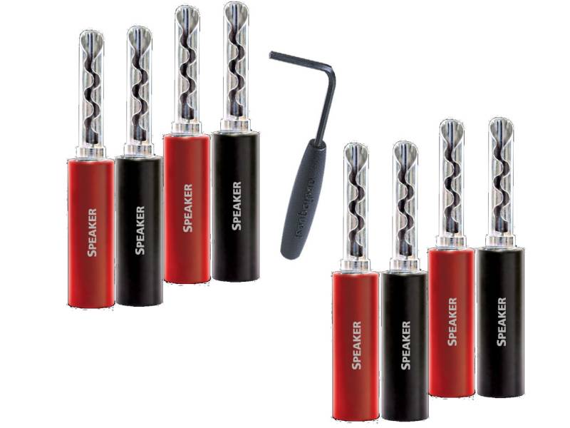Audioquest SureGrip100 BFA/Banana Silber/Beryllium (8er Pack)