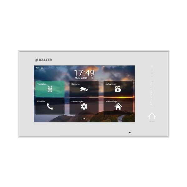 BALTER ERA 7 IP WiFi Touchscreen HD Monitor Weiß (IP über 2-Draht BUS, iOS + Android App)