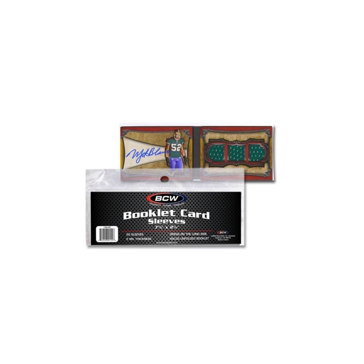 BCW Booklet Card Sleeves 18cm x 6cm 2 Mil (50 ct.)