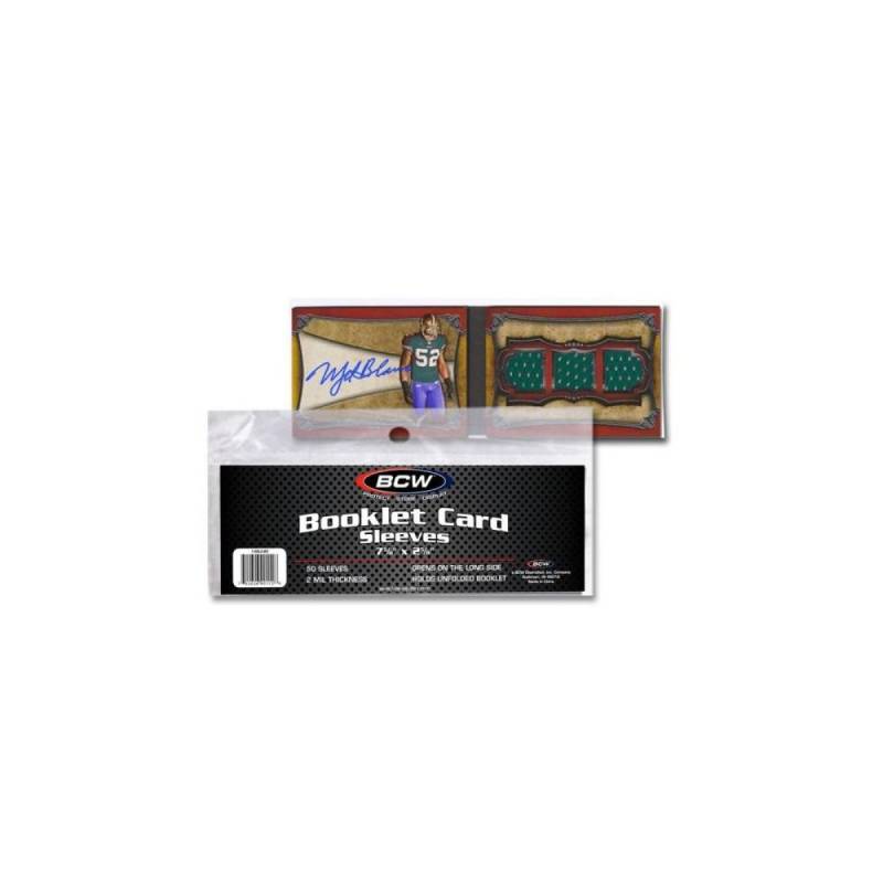 BCW Booklet Card Sleeves 18cm x 6cm 2 Mil (50 ct.)