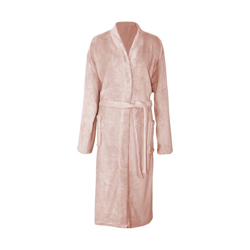 Bademantel Mikrofaser Damen Kuschelfleece Saunamantel Morgenmantel flauschig von Default