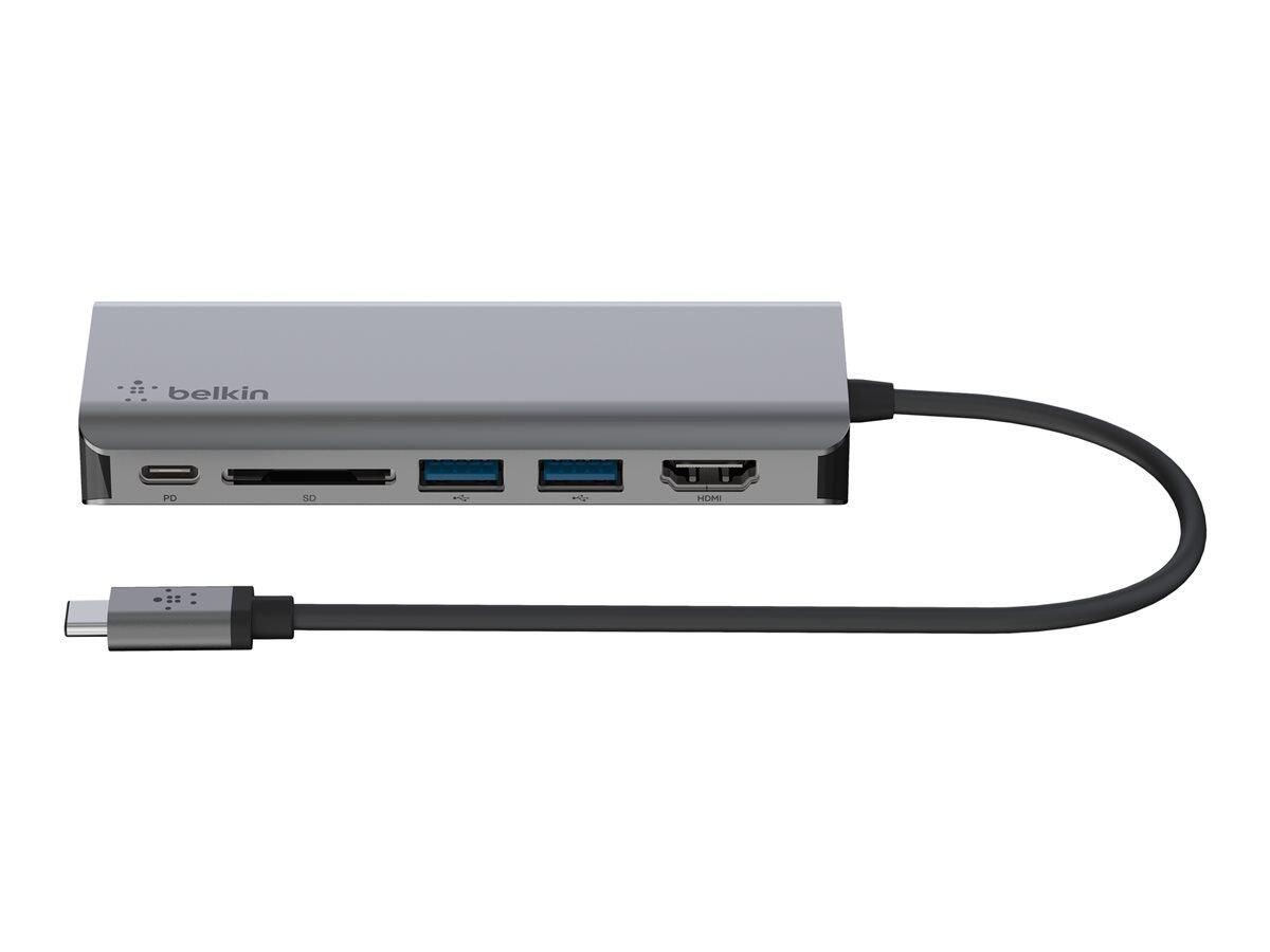 Belkin CONNECT USB-C 6 in 1 Multiport Adapter (AVC008btSGY)