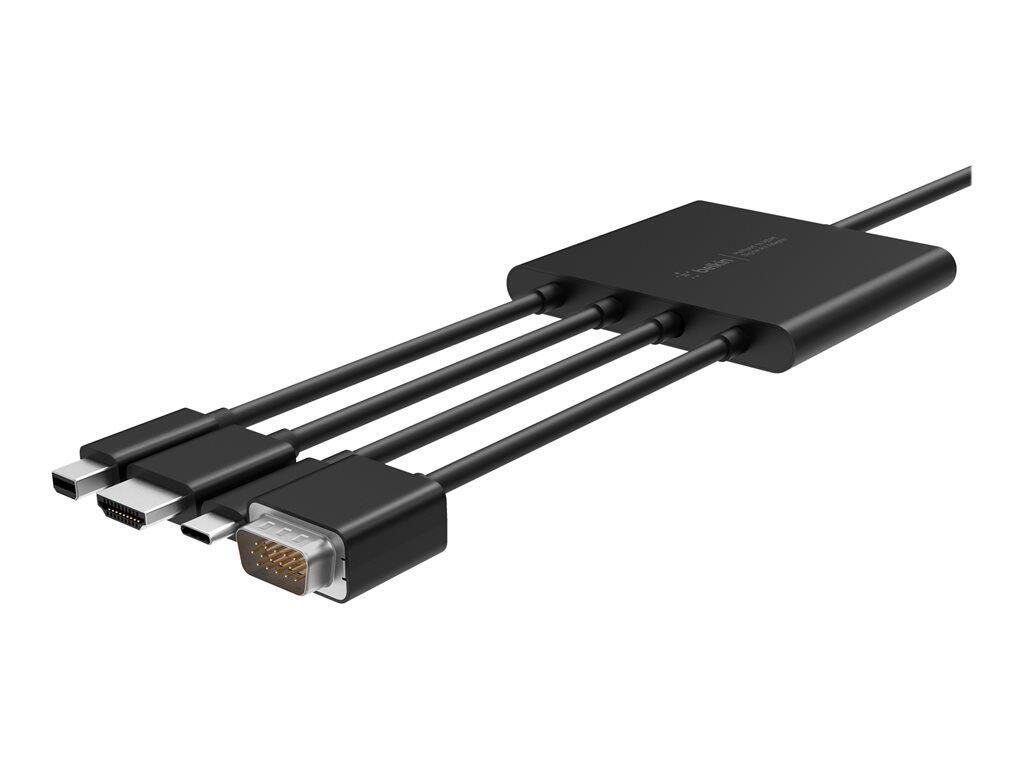 Belkin Digitaler Multiport Adapter mit Mini-Displayport, HDMI, USB-C und VGA auf HDMI (B2B166)