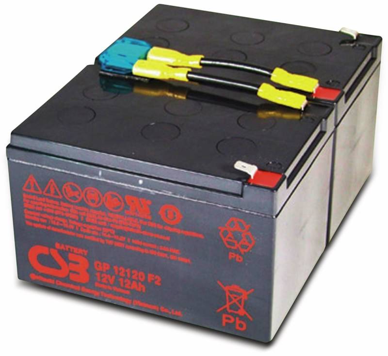 CSB Blei-Akkumulator, 24 V-, 12 Ah, geeignet für APC RBC6 von CSB