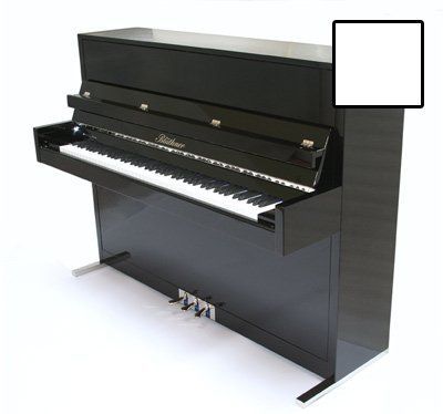 Blüthner Modell D Klavier, 116 cm, weiß poliert