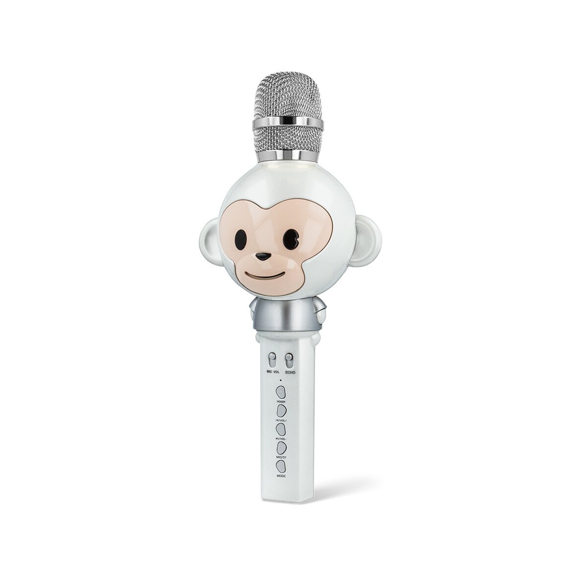 Bluetooth-Mikrofon mit Lautsprecher Animal weiß Bluetooth-Mikrofon mit Lautsprecher Animal weiß