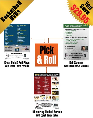 Brand New - Pick & Roll Basketball Training - 3 Pack Lot Of Youth Coaching DVDs