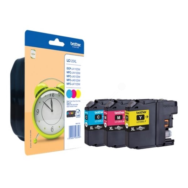 Brother LC-125XLRBWBPDR Original Tintenpatrone MultiPack C,M,Y Blister Acustic Magnetic