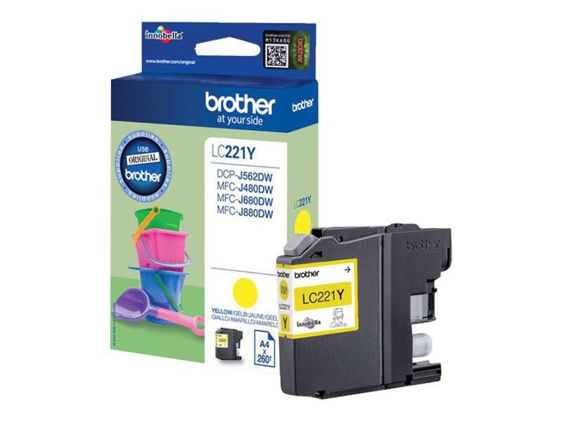 Brother Original LC-221Y Druckerpatrone gelb 260 Seiten (LC221Y)