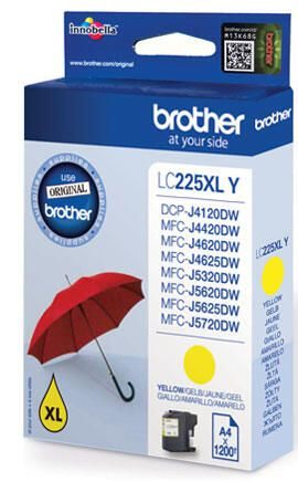 Brother Original LC-225XLY Druckerpatrone gelb 1.200 Seiten (LC225XLY)