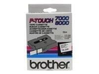 Brother Original P-Touch Farbband schwarz auf weiß (TX-241)
