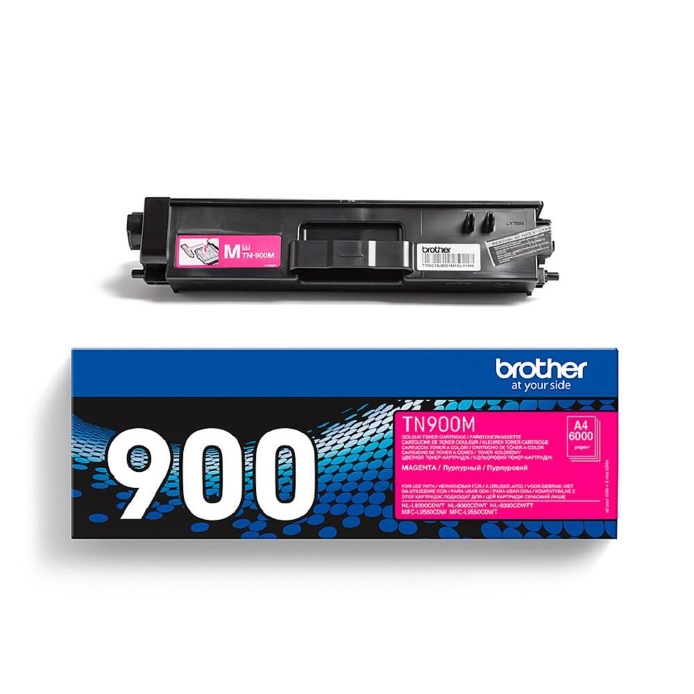 Brother Original TN900M Toner Doppelpack magenta 2x 6.000 Seiten (TN-900MTWIN)