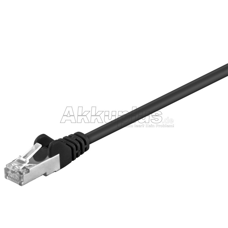 CAT 5e Patchkabel, SF/UTP, schwarz