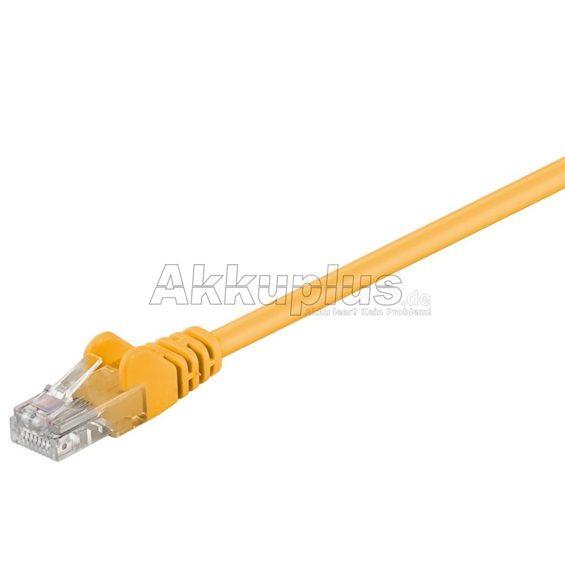 CAT 5e Patchkabel, U/UTP, gelb